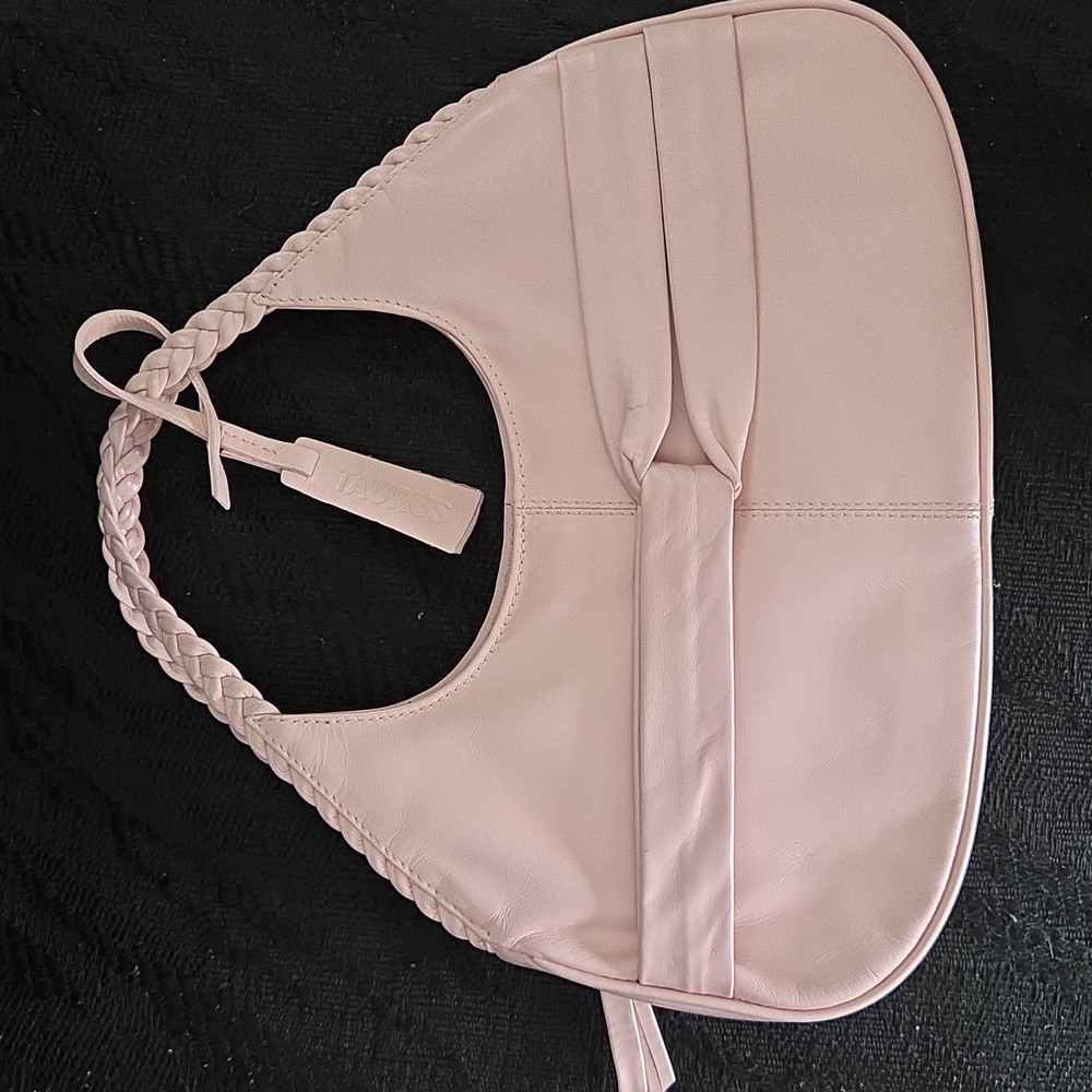 Taurus Blush Pink Leather Mini Shoulder Bag Braided Handle